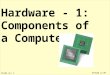 Slide no: 1 ST3520 L2 MT Hardware - 1: Components of a Computer