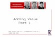 Adding Value Part 1   | info@renos.com.au | 1300 550 656