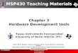 UBI >> Contents Chapter 3 Hardware Development tools MSP430 Teaching Materials Texas Instruments Incorporated University of Beira Interior (PT) Pedro Dinis