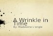 A Wrinkle in Time By: Madeleine L’engle. A Wrinkle in Time *This is a fiction book. *I recommend this book A Wrinkle in Time. It is a story about friend
