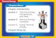 Chapter Menu Chapter Introduction Lesson 1Lesson 1Thermal Energy, Temperature, and Heat Lesson 2Lesson 2Thermal Energy Transfers Lesson 3Lesson 3Using