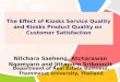 L/O/G/O The Effect of Kiosks Service Quality and Kiosks Product Quality on Customer Satisfaction Nitchara Saeheng, Atcharawan Ngamyarn and Jittaporn Sriboonjit