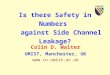 Is there Safety in Numbers against Side Channel Leakage? Colin D. Walter UMIST, Manchester, UK 
