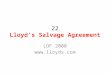 22 Lloyd’s Salvage Agreement LOF 2000 
