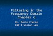 Filtering in the Frequency Domain Chapter 6 Dr. Mario Chacón DSP & Vision Lab