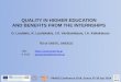 QUALITY IN HIGHER EDUCATION AND BENEFITS FROM THE INTERNSHIPS TEI of CRETE, GREECE G. Liodakis, K. Loulakakis, I.O. Vardiambasis, I.A. Kaliakatsos URL: