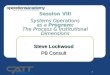 1 Session VIII Systems Operations as a Program: The Process & Institutional Dimensions Steve Lockwood PB Consult