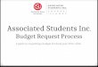 Associated Students Inc. Budget Request Process A guide to requesting a budget for fiscal year 2015-2016