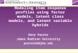 Modeling item response profiles using factor models, latent class models, and latent variable hybrids Dena Pastor James Madison University pastorda@jmu.edu