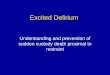 Excited Delirium Understanding and prevention of sudden custody death proximal to restraint