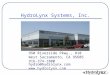 HydroLynx Systems, Inc. 950 Riverside Pkwy., #10 West Sacramento, CA 95605 916-374-1800 hydro@hydrolynx.com 