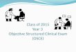 Class of 2015 Year 3 Objective Structured Clinical Exam (OSCE)