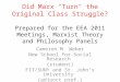 Did Marx "Turn" the Original Class Struggle? Prepared for the EEA 2011 Meetings, Marxist Theory and Philosophy Panels Cameron M. Weber New School for Social