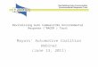 Revitalizing Auto Communities Environmental Response (“RACER”) Trust Mayors’ Automotive Coalition Webinar (June 13, 2011)