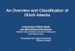 An Overview and Classification of DDoS Attacks A Taxonomy of DDoS Attack and DDoS Defense Mechanisms Authors- Jelena Mirkovic, University of Delaware Peter