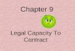 Chapter 9 Legal Capacity To Contract. Section 1 Capacity of Individuals and Organizations