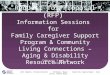 Request for Proposal (RFP) Information Sessions for Family Caregiver Support Program & Community Living Connections – Aging & Disability Resource Network