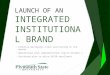 LAUNCH OF AN INTEGRATED INSTITUTIONAL BRAND Cohesive messaging, clear positioning in the market Operational plan implementation starts October 1 Sustained