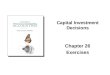 Chapter 26 Exercises Capital Investment Decisions