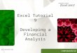 COMPREHENSIVE Excel Tutorial 9 Developing a Financial Analysis