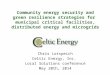 Community energy security and green resilience strategies for municipal critical facilities, distributed energy and microgrids Chris Lotspeich Celtic Energy,