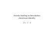 Events leading to Revolution American Identity Ch. 5 - 6
