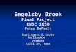 Engelsby Brook Final Project ENSC 285B Peter Dufault Burlington & South Burlington, Vermont April 29, 2005