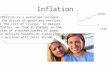 Time prices Inflation Inflation is a sustained increase in the prices of goods and services (or the cost of living). To measure inflation, we look at changes