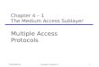 TANENBAUMComputer Networks 11 Chapter 4 – 1 The Medium Access Sublayer Multiple Access Protocols