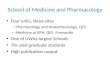 School of Medicine and Pharmacology Four units, three sites – Pharmacology and Anaesthesiology, QEII – Medicine at RPH, QEII, Fremantle One of UWAs largest