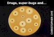 CHRISTOPHER DYE Drugs, super-bugs and…. CHRISTOPHER DYE Drugs, superbugs and… What is a superbug? What is an antibiotic? Why do bugs turn into superbugs?