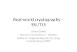 Real-world cryptography – SSL/TLS Joshua Davies Director of Architecture – 2Xoffice Author of “Implementing SSL/TLS Using Cryptography and PKI”