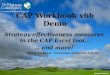 CAP Workbook v6b Demo Strategy effectiveness measures in the CAP Excel tool… … and more! Warren Lockwood - Conservation Data & Info Systems