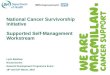 National Cancer Survivorship Initiative Supported Self-Management Workstream Lynn Batehup Nicola Davies Network Development Programme Event 18 th and 19