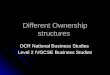 Different Ownership structures OCR National Business Studies Level 2 /VGCSE Business Studies