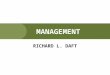 MANAGEMENT RICHARD L. DAFT. Managerial Planning and Goal Setting CHAPTER 6