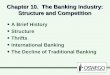 Chapter 10. The Banking Industry: Structure and Competition A Brief History Structure Thrifts International Banking The Decline of Traditional Banking