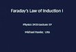 Faraday’s Law of Induction I Physics 2415 Lecture 19 Michael Fowler, UVa
