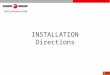 Cooling Business Group 1 INSTALLATION Directions