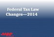 TAX-AIDE Federal Tax Law Changes—2014 Instructor Workshop - 20141