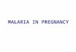 MALARIA IN PREGNANCY. I. OBJECTIVES At the end of the session you should be able to: 1.Outline the causes of malaria in pregnancy 2.Outline clinical features