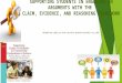 SUPPORTING STUDENTS IN ENGAGING IN ARGUMENTS WITH THE CLAIM, EVIDENCE, AND REASONING FRAMEWORK INFORMATION COMPILED FROM LDOE/NSTA WEBINAR/LONTARRIS WILLIAMS