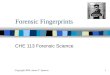 1 Forensic Fingerprints CHE 113 Forensic Science Copyright 2004, James T. Spencer