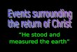 “He stood and measured the earth”. The Cherubim formed at Sinai The plain in front of Mount Horeb is quite large, for Israel a nation of about 2 million