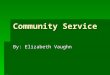 Community Service By: Elizabeth Vaughn. All the different ways…  There are many ways to participate in community service.  I acquired my required hours