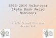 2013-2014 Volunteer State Book Award Nominees Middle School Division Grades 6-8