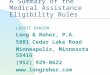 A Summary of the Medical Assistance Eligibility Rules LAURIE HANSON Long & Reher, P.A. 5881 Cedar Lake Road Minneapolis, Minnesota 55416 (952) 929-0622