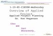 CS 8421 Computing Systems, Dr. Hoganson Copyright © 2004, Dr. Ken Hoganson 1-19-05-CS8990-Wednesday Class Will Start Momentarily… Applied Project Planning