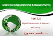 Part (2) Signal Generators & Sensors Lecture 5 د. باسم ممدوح الحلوانى