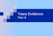 Trace Evidence Part II. Summary  Microscopic Analysis  Types of Trace Evidence  Glass  Hair (fur)  Fibers  Paint  Soil  Gunshot Residue